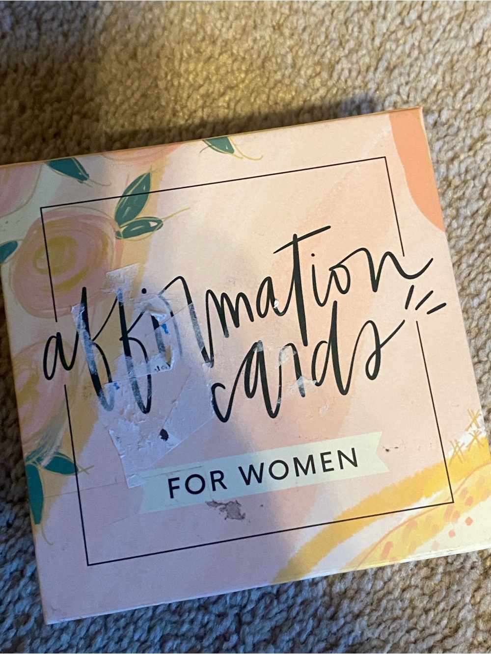 Affirmation Cards for Women - Pink Floral Deck